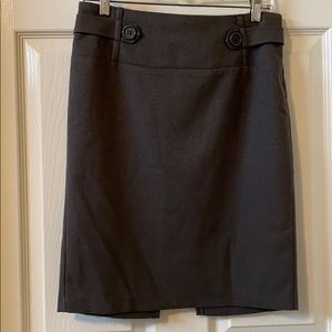 Grey Professional Pencil Skirt with Slit on Back